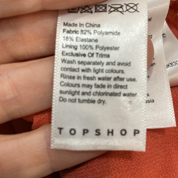 Topshop Orange Bodysuit Size 8 - Picture 11 of 11